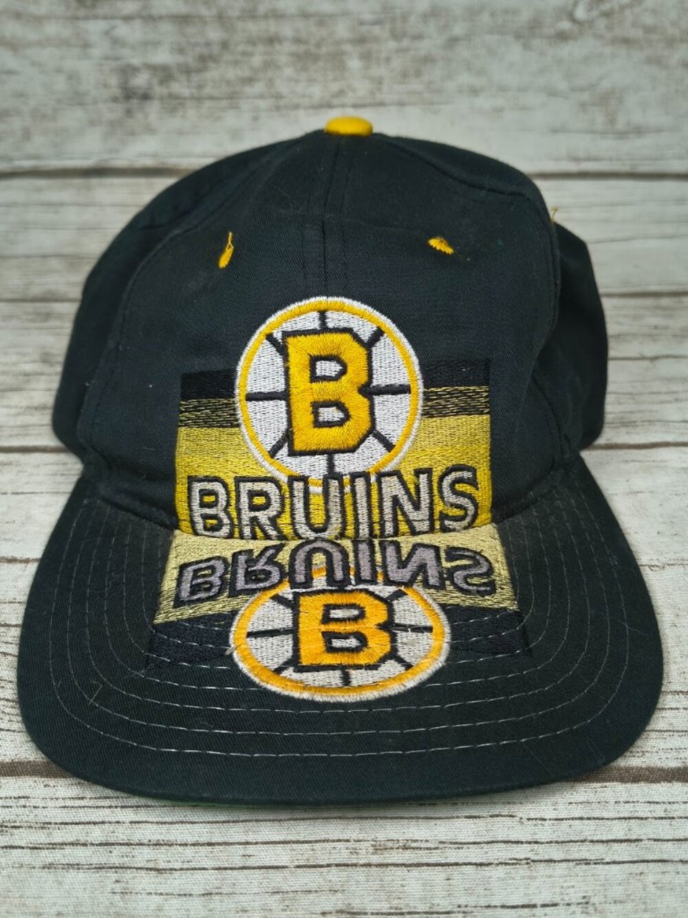 Vintage 90s Starter Boston Bruins NHL Snapback Reflected Logo Rare